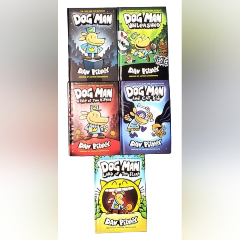 Hardcover Dog Man Book Set 1-5